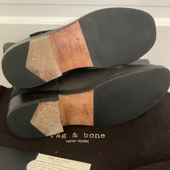 Women's Rag & Bone moto Oliver Boot size eu 38.5 us 8.5 black - Picture 7 of 11